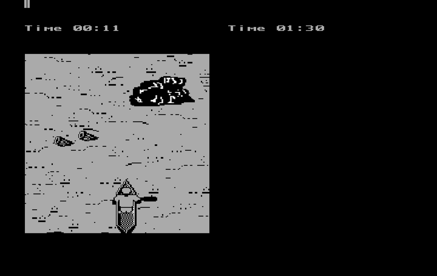 Boot Camp IBM PC/Compatibles Screenshot: Finally, paddle your way towards the finish line!