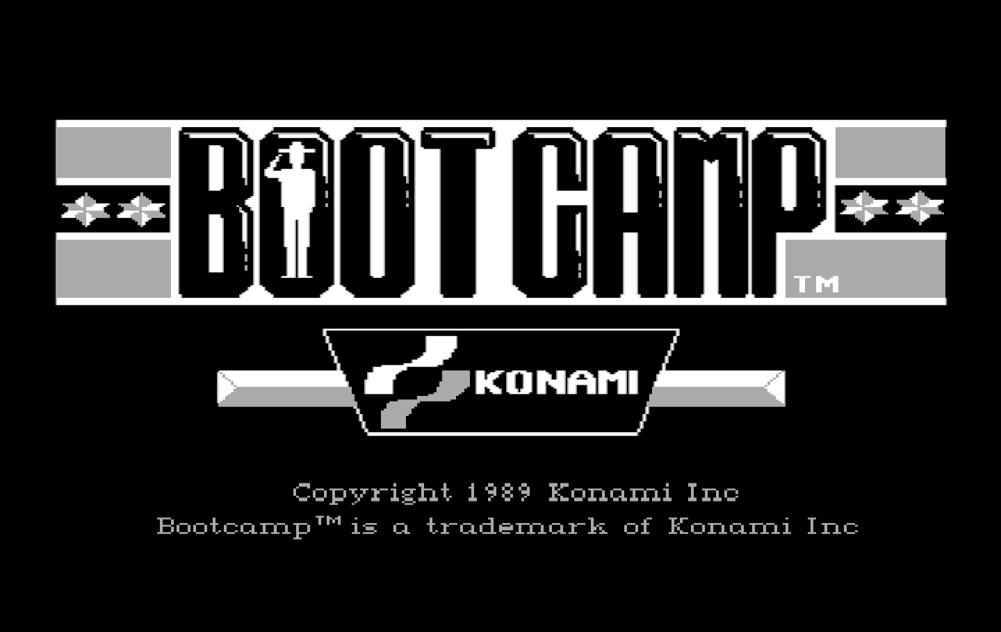 Boot Camp IBM PC/Compatibles Screenshot: Title screen.