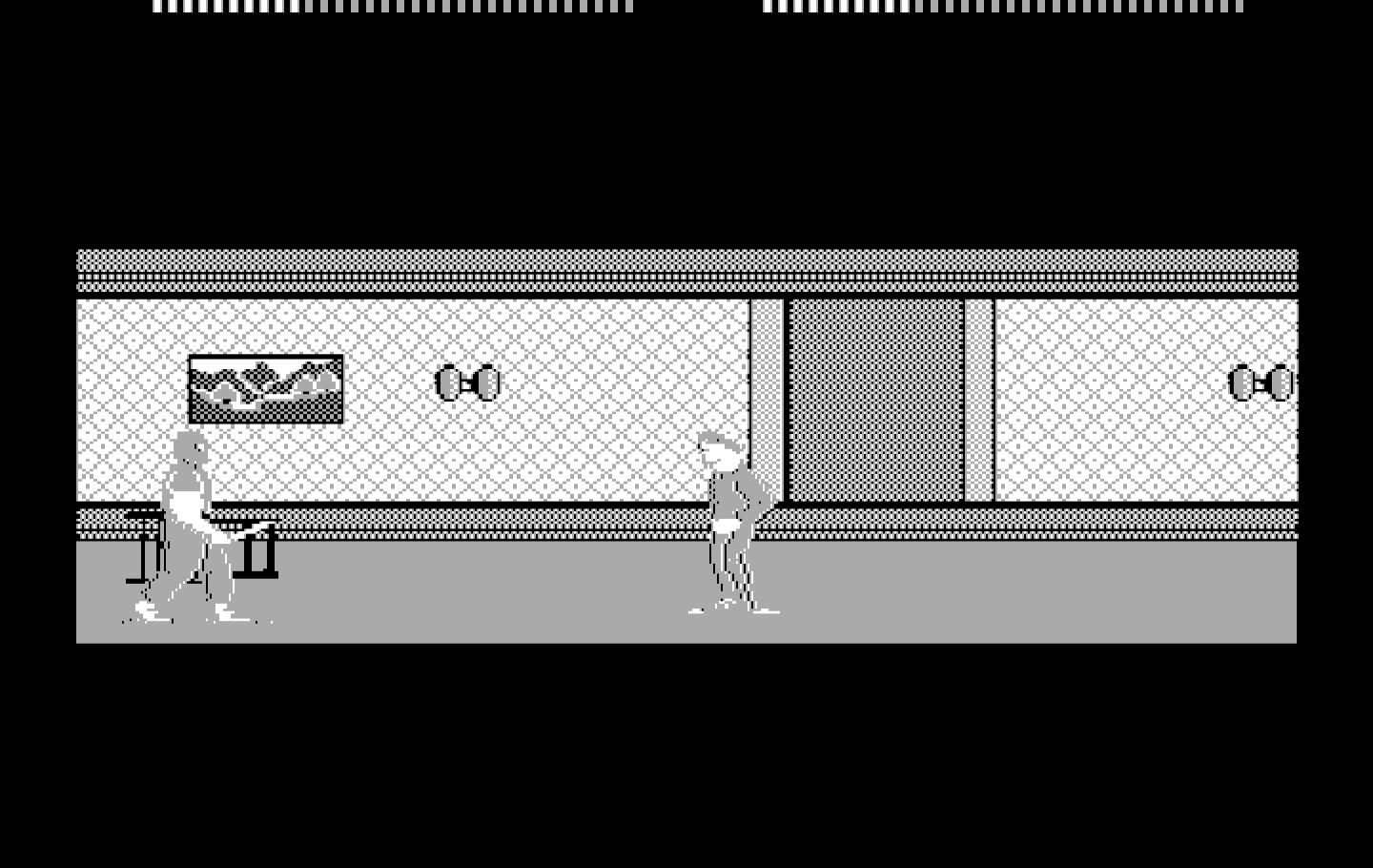 Boot Camp IBM PC/Compatibles Screenshot: Facing the first bad guy...