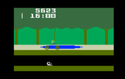 Pitfall! for Intellivision - Swinging over a swamp.