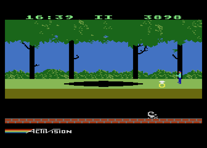 Pitfall! Atari 5200 Screenshot: Found a diamond ring!