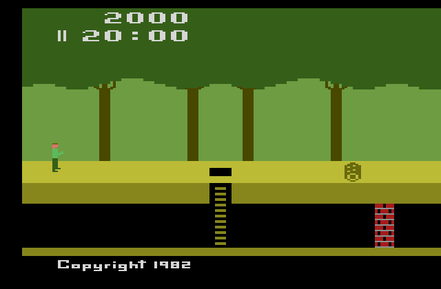 Pitfall! Atari 2600 Screenshot: Starting screen.