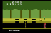 Pitfall! for Atari 2600 - You can also run towards the left instead of the right; here, avoid the campfire!