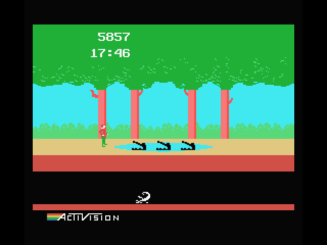 Pitfall! MSX Screenshot: More crocodiles...