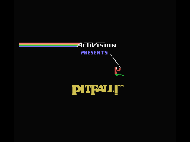 Pitfall! MSX Screenshot: Title screen.