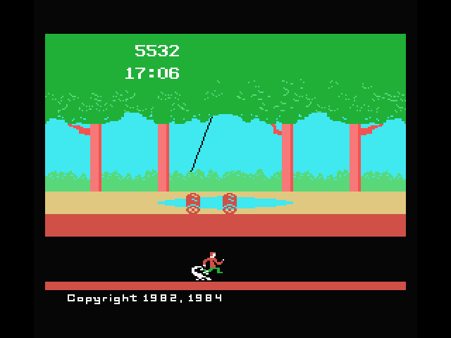 Pitfall! MSX Screenshot: The scorpion got me! Game over...
