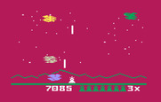 Astrosmash for Intellivision - Be careful with large meteors, sometimes they split into two when shot.