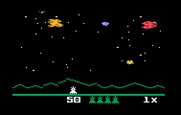 Astrosmash for Intellivision - Game start.