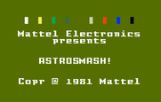 Astrosmash for Intellivision - Title screen.