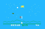 Astrosmash for Intellivision - Firing at meteors...