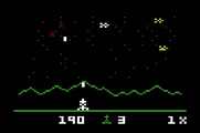 Astrosmash for Mattel Aquarius - Game start.
