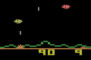 Astrosmash for Atari 2600 - Game start.