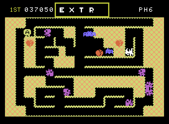 Mr. Do! ColecoVision Screenshot: Level almost complete...