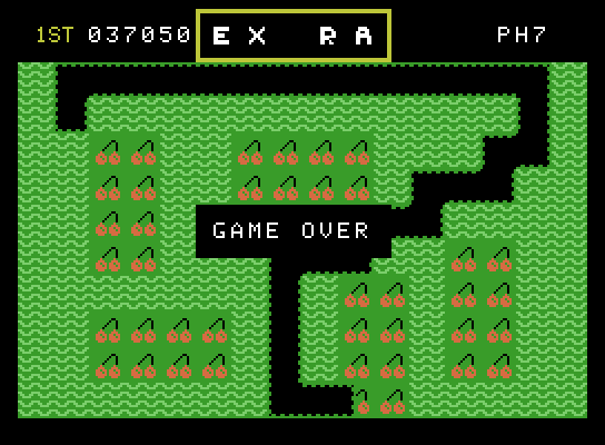 Mr. Do! ColecoVision Screenshot: Game over.
