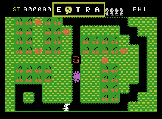 Mr. Do! ColecoVision Screenshot: Game start.
