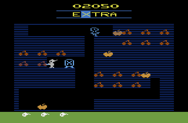 Mr. Do! Atari 2600 Screenshot: On to the next level!