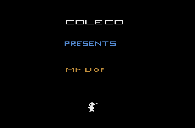 Mr. Do! Atari 2600 Screenshot: Title screen.