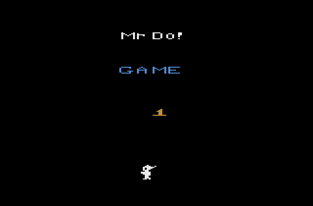 Mr. Do! Atari 2600 Screenshot: Select game variation.