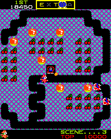 Mr. Do! Arcade Screenshot: Scene 3 start.