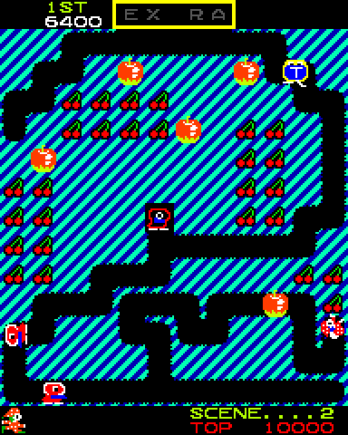 Mr. Do! Arcade Screenshot: Scene 2 start.