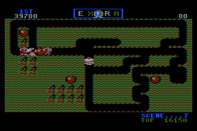 Mr. Do! Atari 8-bit Screenshot: I was caught!