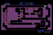 Mr. Do! for Atari 8-bit - Only a few cherries left...level almost completed.