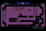 Mr. Do! for Atari 8-bit - Each level has a different layout and color scheme.