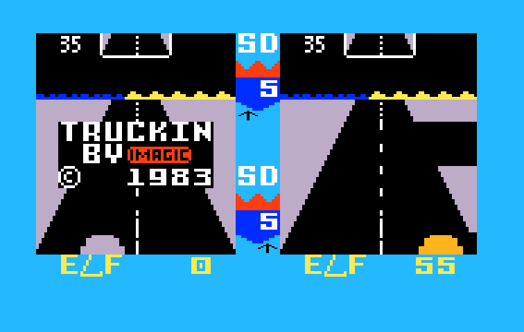 Truckin' Intellivision Screenshot: Title screen.
