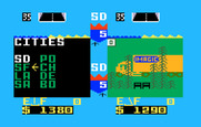 Truckin' for Intellivision - You can select some different cities to drive through...