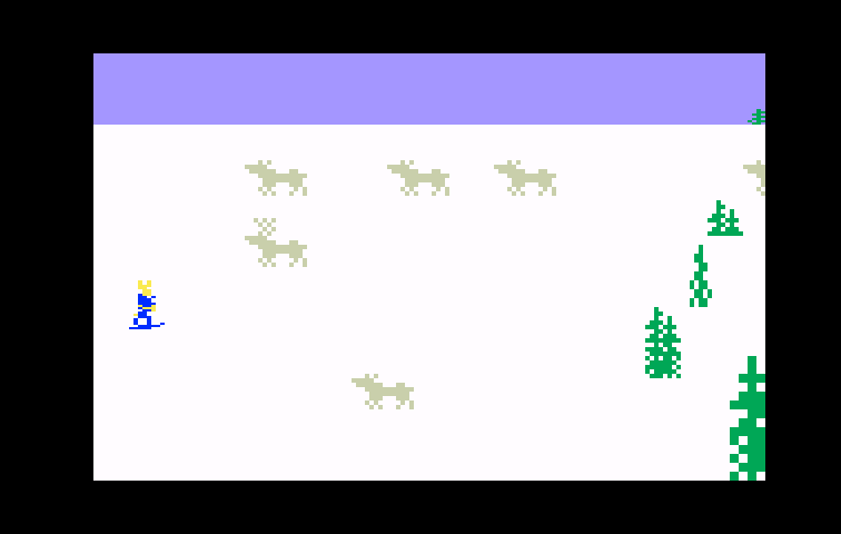 Ice Trek Intellivision Screenshot: Game start.