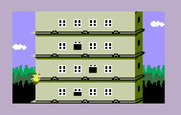 Beauty & the Beast for Intellivision - Don't fall off the side of the building, or you will fall all the way to the ground...
