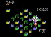 Q*bert's Qubes for ColecoVision - Ouch, the rat caught me!
