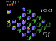Q*bert's Qubes for ColecoVision - Look out, here comes the rat!