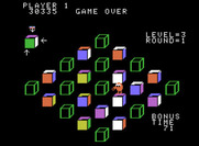 Q*bert's Qubes for ColecoVision - Game over.