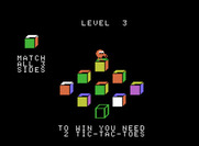 Q*bert's Qubes for ColecoVision - As levels progress there are more colors and you need to complete more tic-tac-toes.