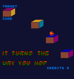Q*bert's Qubes for Arcade - One of several game demonstration screens.