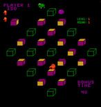 Q*bert's Qubes for Arcade - Game start.