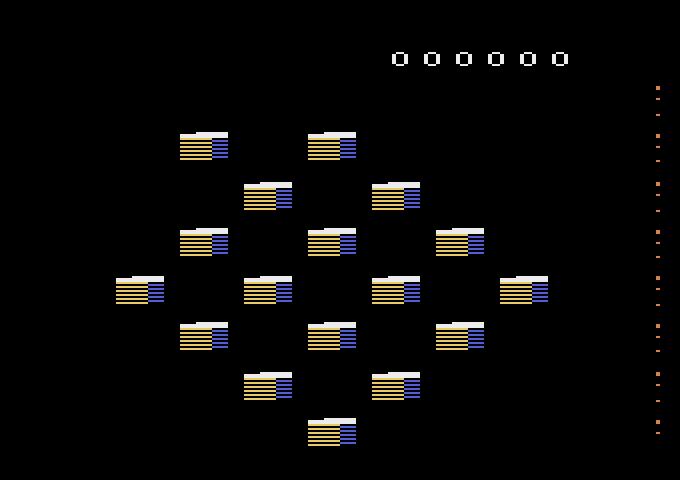 Q*bert's Qubes Atari 2600 Screenshot: Starting screen.