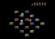 Q*bert's Qubes for Atari 2600 - Jumping around cubes to change their color...