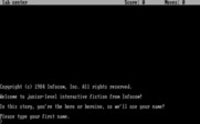 Seastalker for IBM PC/Compatibles - Starting the game; your name, please?