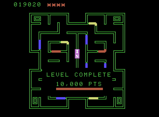 Mouse Trap ColecoVision Screenshot: Level complete.