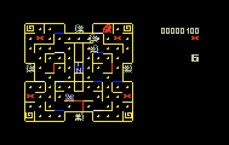Mouse Trap Intellivision Screenshot: Game start.