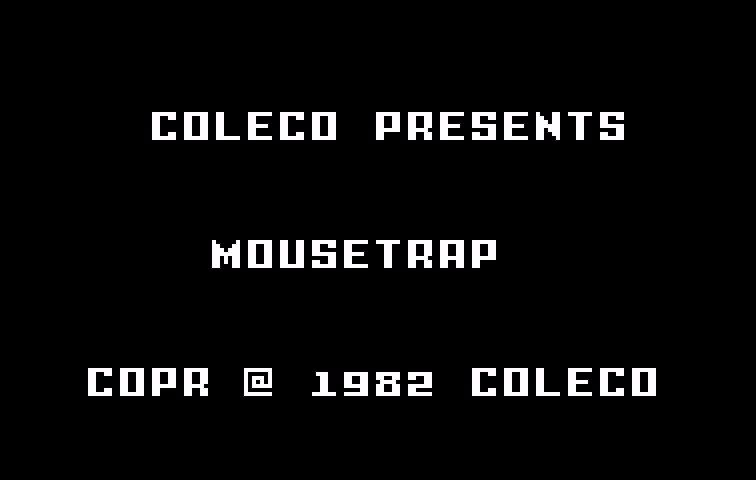 Mouse Trap Intellivision Screenshot: Title screen.