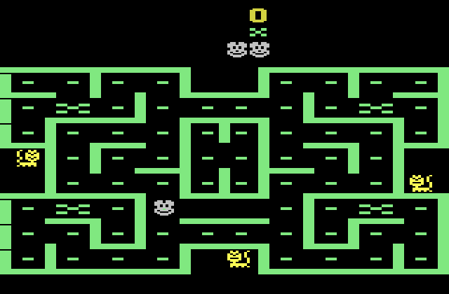 Mouse Trap Atari 2600 Screenshot: Game start.