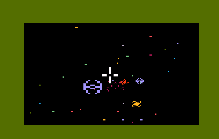 Space Spartans Intellivision Screenshot: One enemy down, more to go!