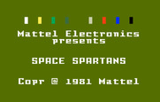 Space Spartans for Intellivision - Title screen.