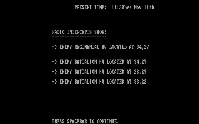 Main Battle Tank: Middle East IBM PC/Compatibles Screenshot: Here's what radio intercepts show...