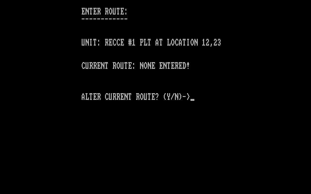 Main Battle Tank: Middle East IBM PC/Compatibles Screenshot: Enter a route for a unit to move to.