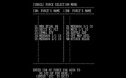 Main Battle Tank: Middle East for IBM PC/Compatibles - Israeli force setup menu.