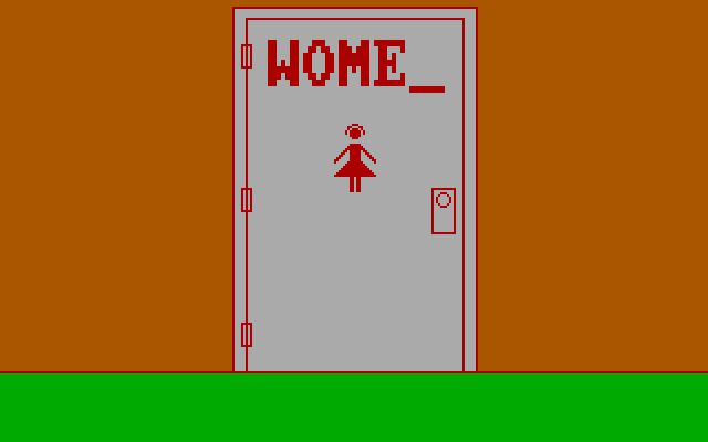 Signplay IBM PC/Compatibles Screenshot: Fill in the blank letters can also occur at random locations in the word.